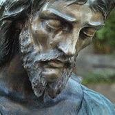 Face of Jesus Christ (fragment of old statue)