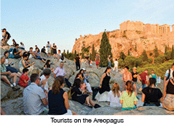 Tourists on the Areopagus