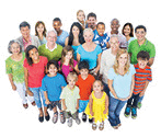 A community of diverse and multi-ethnic people