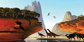 Dinosaur Valley with dinosaurs.
