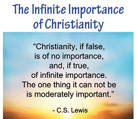 The title of this article is THE INFINITE IMPORTANCE OF CHRISTIANITY.