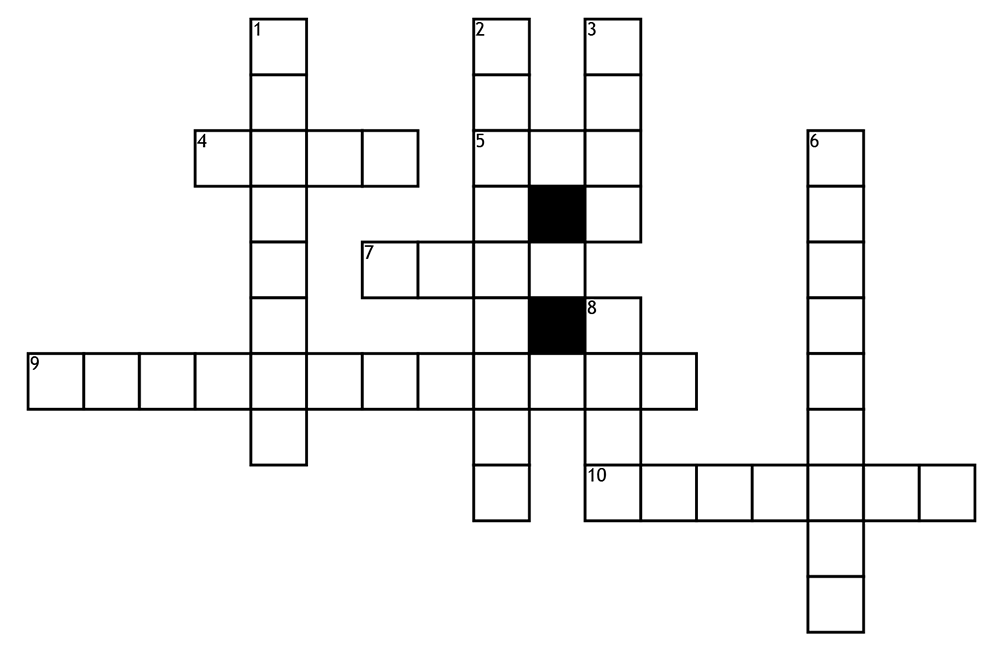 Crossword for 1st Quarter 2025.