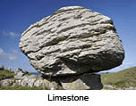 Limestone glacial erratic boulder