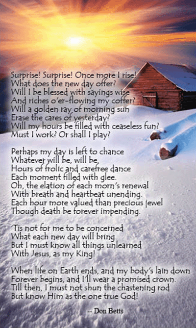 A poem written by Don Betts