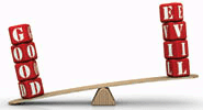 Good-evil balance.
