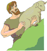Shepherd and lamb