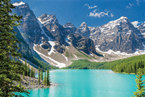 A beautiful lake surrounded by mountains