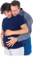 Man with his pregnant wife