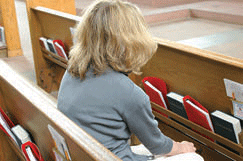 Woman at church