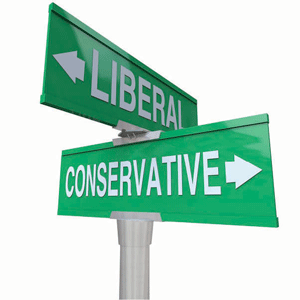 Street directions--Liberal or Conservative.